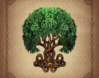 Yggdrasil Tree of Life Altar Cloth: Celtic Tarot Scarf