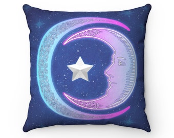 Square Pillow 20x20 - Double Crescent Moon Phases