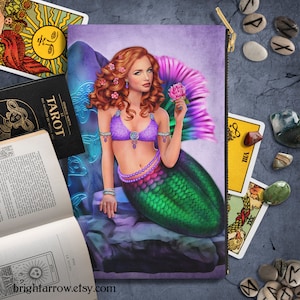 Tarot Deck Bag Pouch | Oracle Deck Bag | Mermaid Tarot | Celtic Mermaid Oracle Tarot Bag