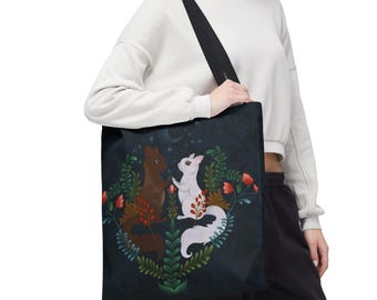 Tote Bag 18x18 - Squirrels in Love