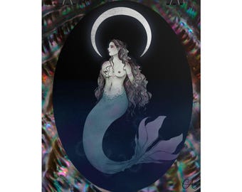 Mystical Mermaid Abalone Poster/Print