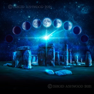 Altar Cloth | Tarot Cloth | Tarot Spread | Tarot Reading | Stonehenge Moon Cloth