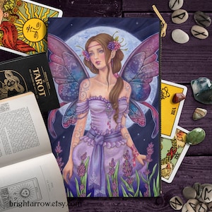 Tarot Deck Bag Pouch | Oracle Deck Bag | Fairy Tarot | Lavender Fairy Tarot Bag