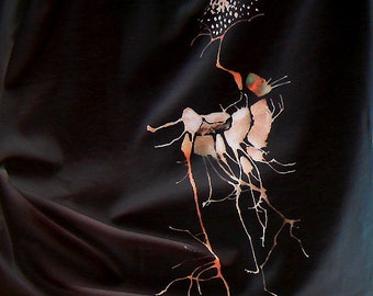 Camiseta negra avestruz Impresión directa sobre prenda