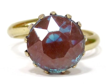 サフィレットガラスリング スターリングシルバー アンティーク 希少