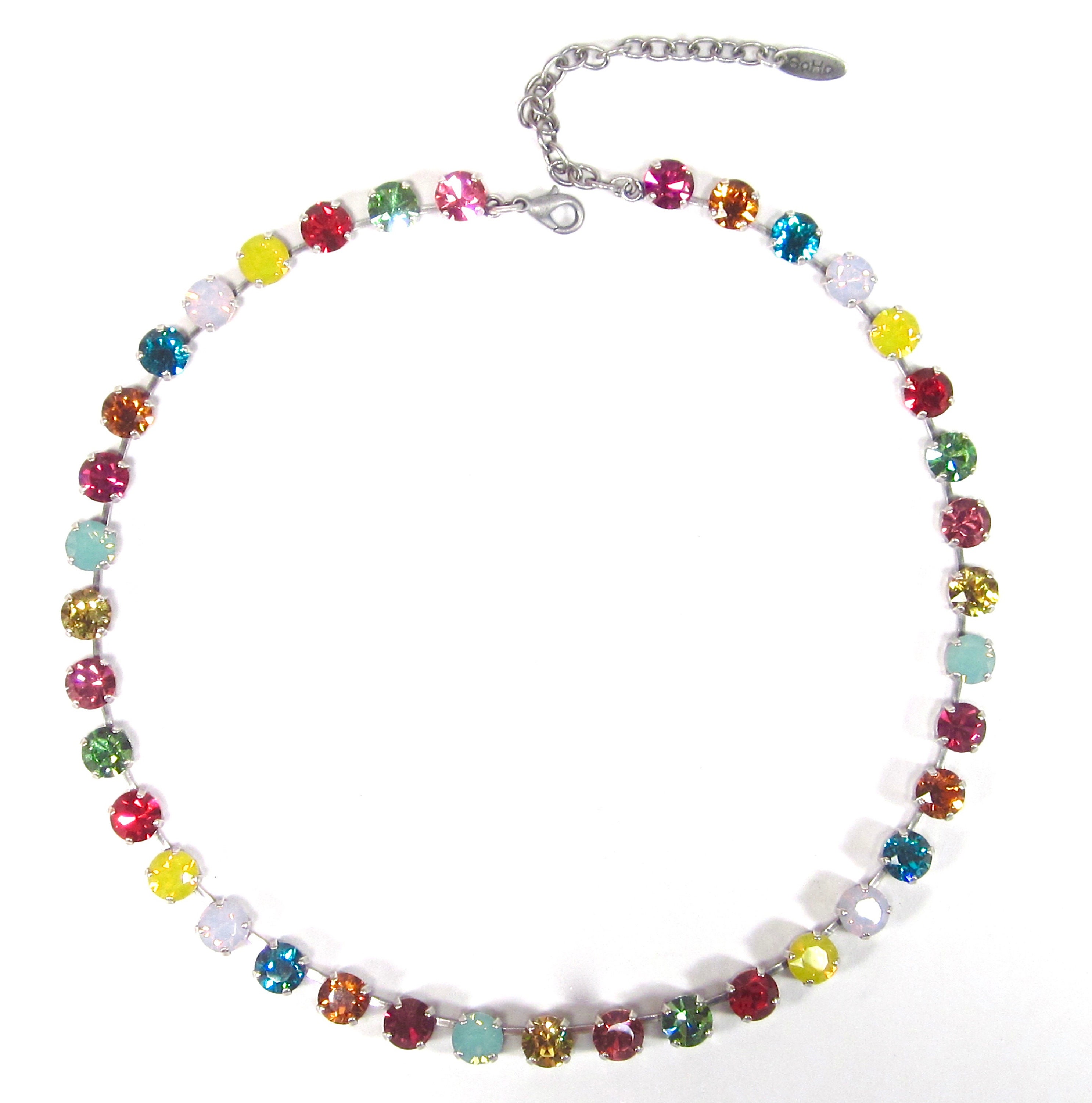 Good Colorful Chain Colorful Rhinestone Chain Summer Outfit Necklace Good Mood Chain ...