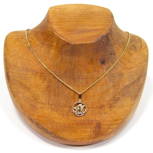 SoHo® necklace gold plated chain cherub angel God bless you good luck charm Guardian Angel &quot;Gott schütze dich&quot;