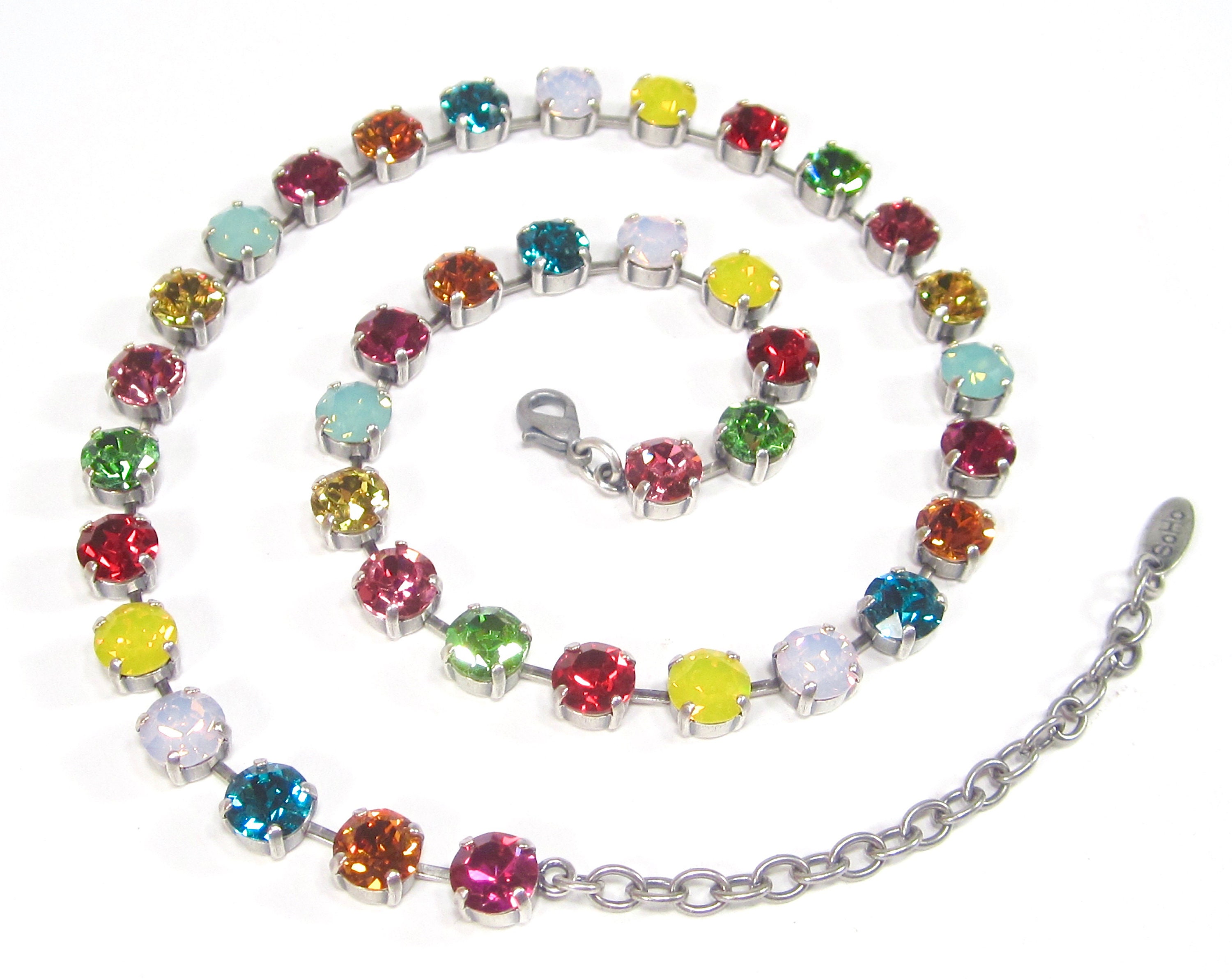Good Colorful Chain Colorful Rhinestone Chain Summer Outfit Necklace Good Mood Chain ...