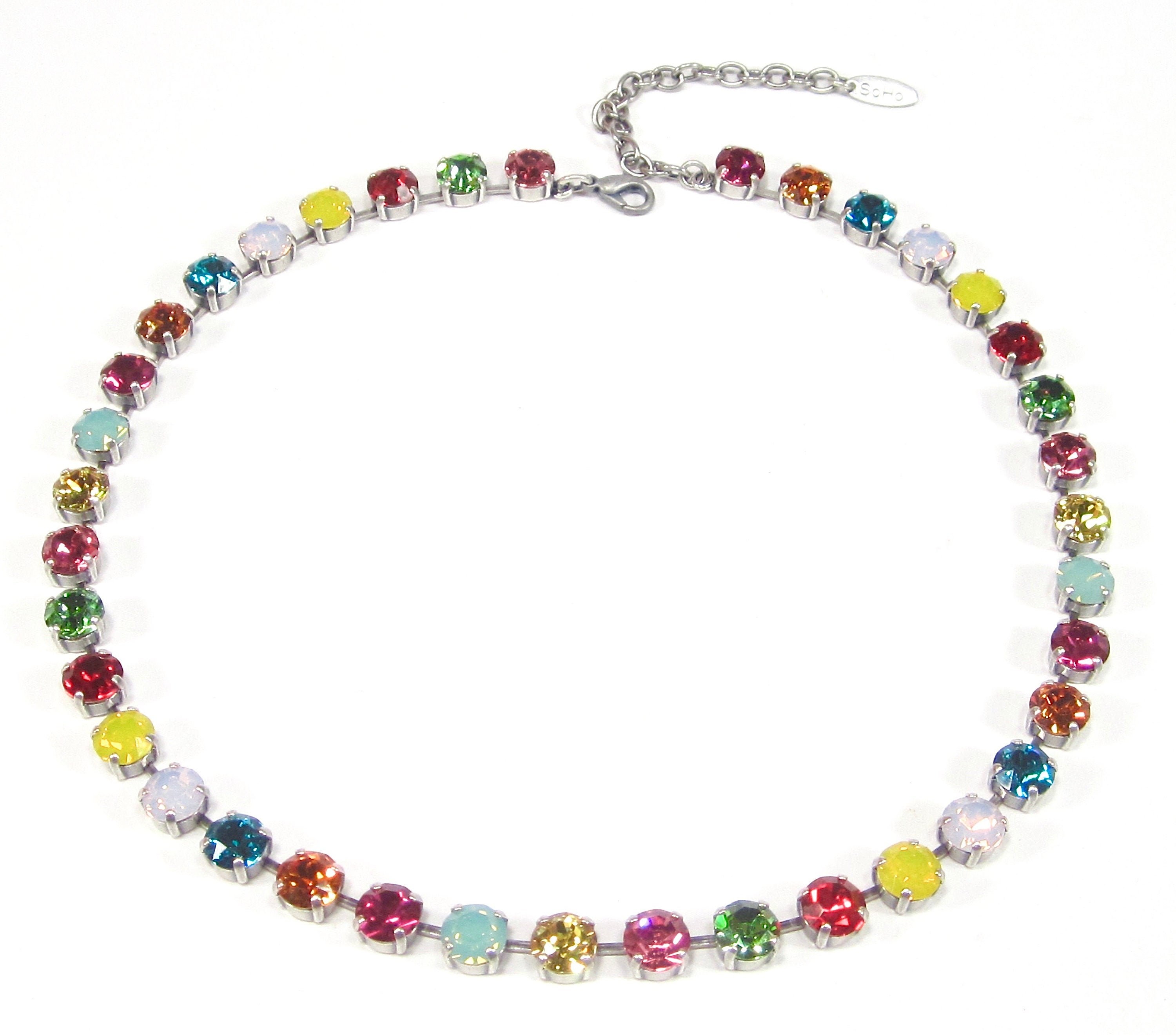 Good Colorful Chain Colorful Rhinestone Chain Summer Outfit Necklace Good Mood Chain ...