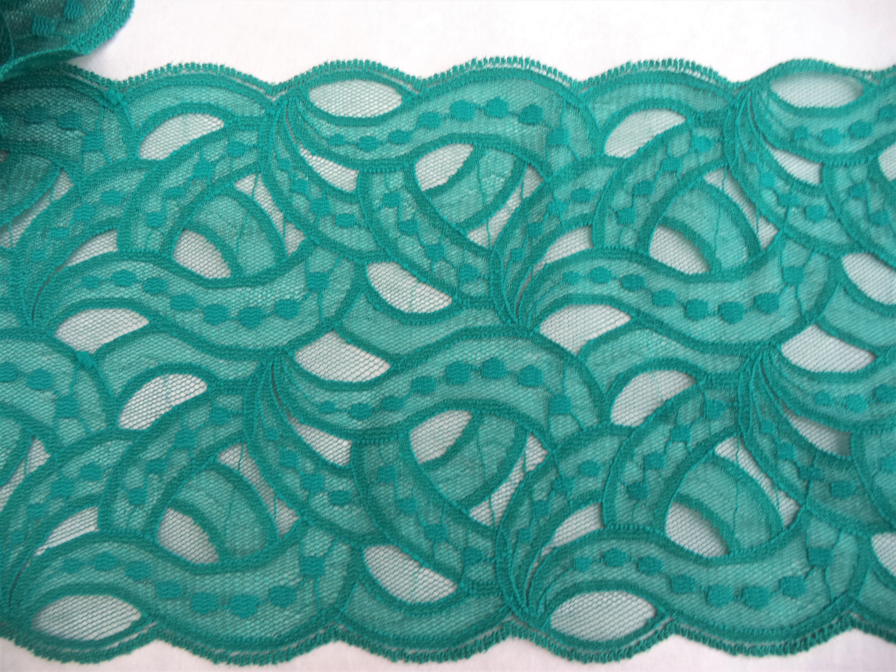 teal green lace