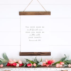 Jeremiah 29:13, Bible Verse Print, Bible Wall Art, Scripture Print, Christian Printable, Christian Wall Art, Christian Home Decor