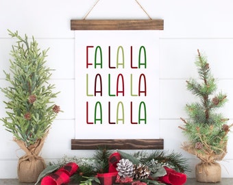 Printable Fa La La La La Handwritten Artwork // Typography - Etsy