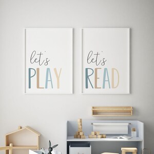 Let's Read Printable, Reading Corner Sign, Classroom Print, Homeschool ...