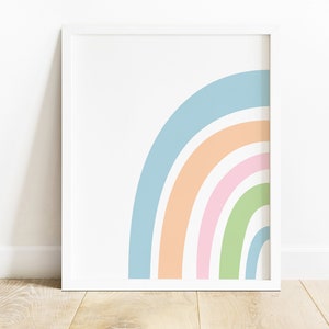DIGITAL FILE, Rainbow Print, Half Rainbow Print, Nursery Decor, Nursery Print, Playroom Print, Playroom Decor, Girls Bedroom Decor, CANDIE