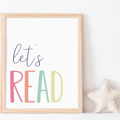 Let's Read Printable Reading Sign Classroom Printable | Etsy