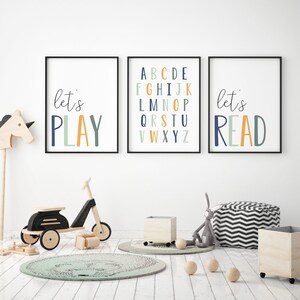 Digital Download Playroom Prints Printable Set of Four Playroom Decor ...