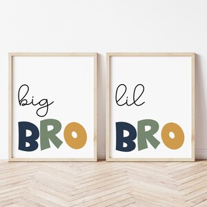 DIGITAL FILES, Big Bro Lil Bro, Boys Room Decor, Wall Art for Boys ...