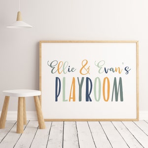 DIGITAL FILE, Personalized Playroom Printable, Playroom Decor, Playroom Sign, Kids Room Decor, Toddler Wall Art, Wall Art for Kids, DEEP23