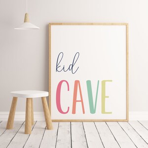 Kids Cave Printable, Playroom Decor, Kids Room Decor, Kids Wall Art, Nursery Wall Decor, Kids Room Print, Playroom Printables, PR234