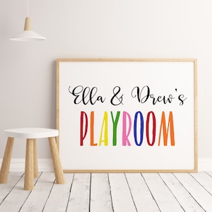 DIGITAL FILE, Personalized Playroom Printable, Playroom Decor, Playroom Sign, Kids Room Decor, Toddler Wall Art, Wall Art for Kids