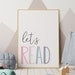 Let's Read Printable, Reading Sign, Classroom Printable, Homeschool ...