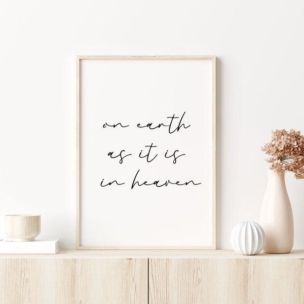 Matthew 6:10 Scripture Print | Christian Home Decor (Digital Download)