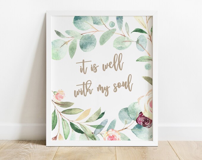 It is Well With My Soul Printable It is Well With My Soul - Etsy
