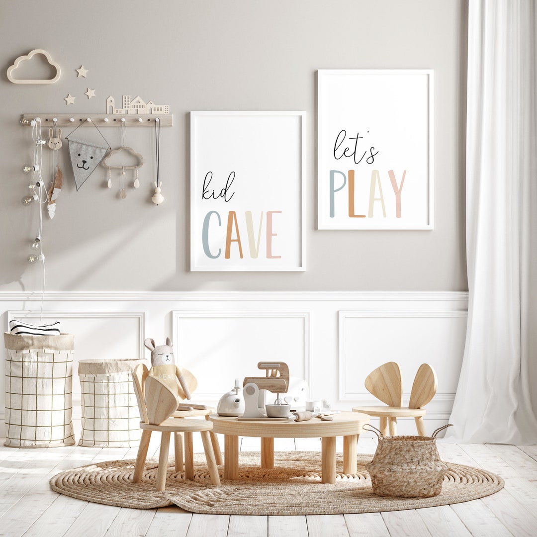 DIGITAL FILES, Kid Cave Print, Kid Cave Sign, Let's Play Print, Let's ...