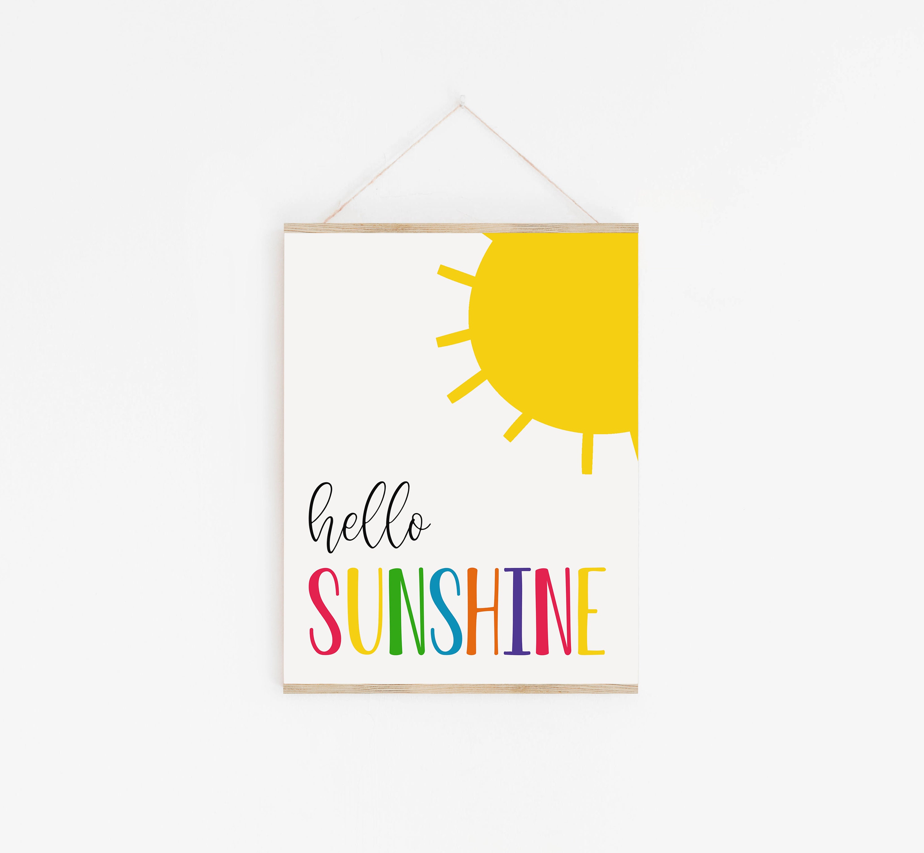 DIGITAL FILE Hello Sunshine Printable Hello Sunshine Print | Etsy