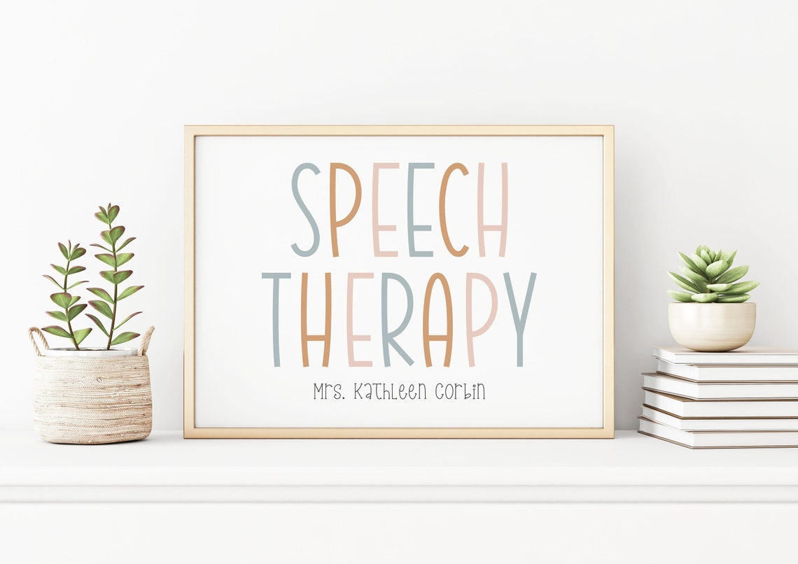 DIGITAL FILE Personalized Speech Therapy Sign Speech Therapy - Etsy