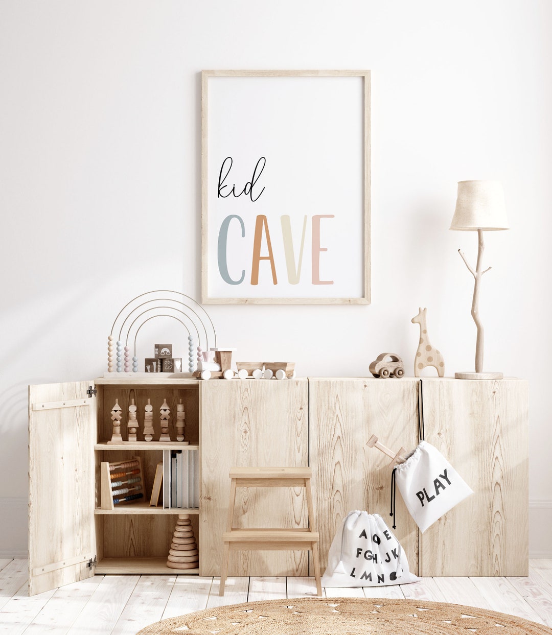 DIGITAL FILE, Kid Cave Print, Kid Cave Sign, Playroom Decor, Playroom ...