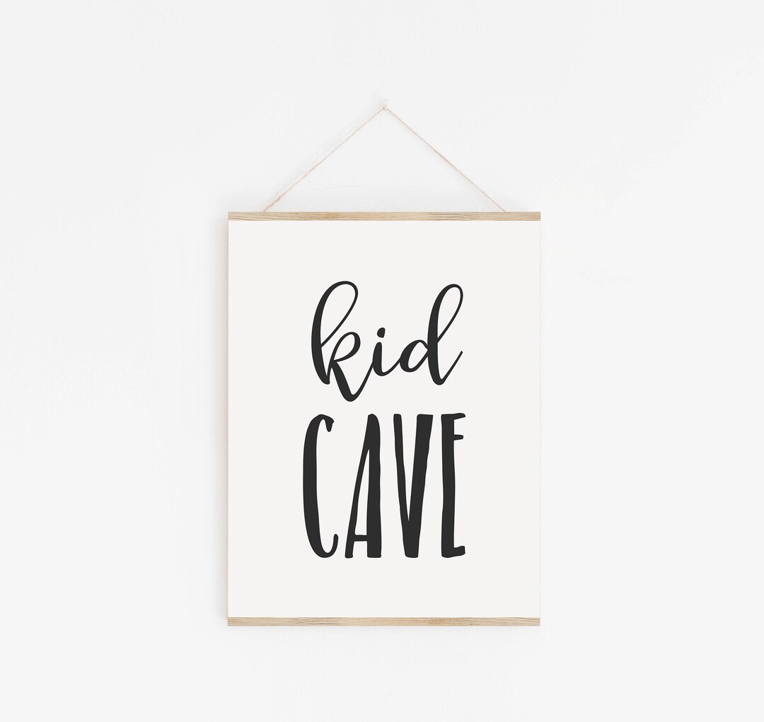 Kid Cave Printable, Kid Cave Sign, Playroom Decor, Kids Room Decor ...