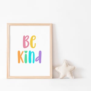 Be Kind Printable, Playroom Print, Nursery Print, Kids Room Art ...
