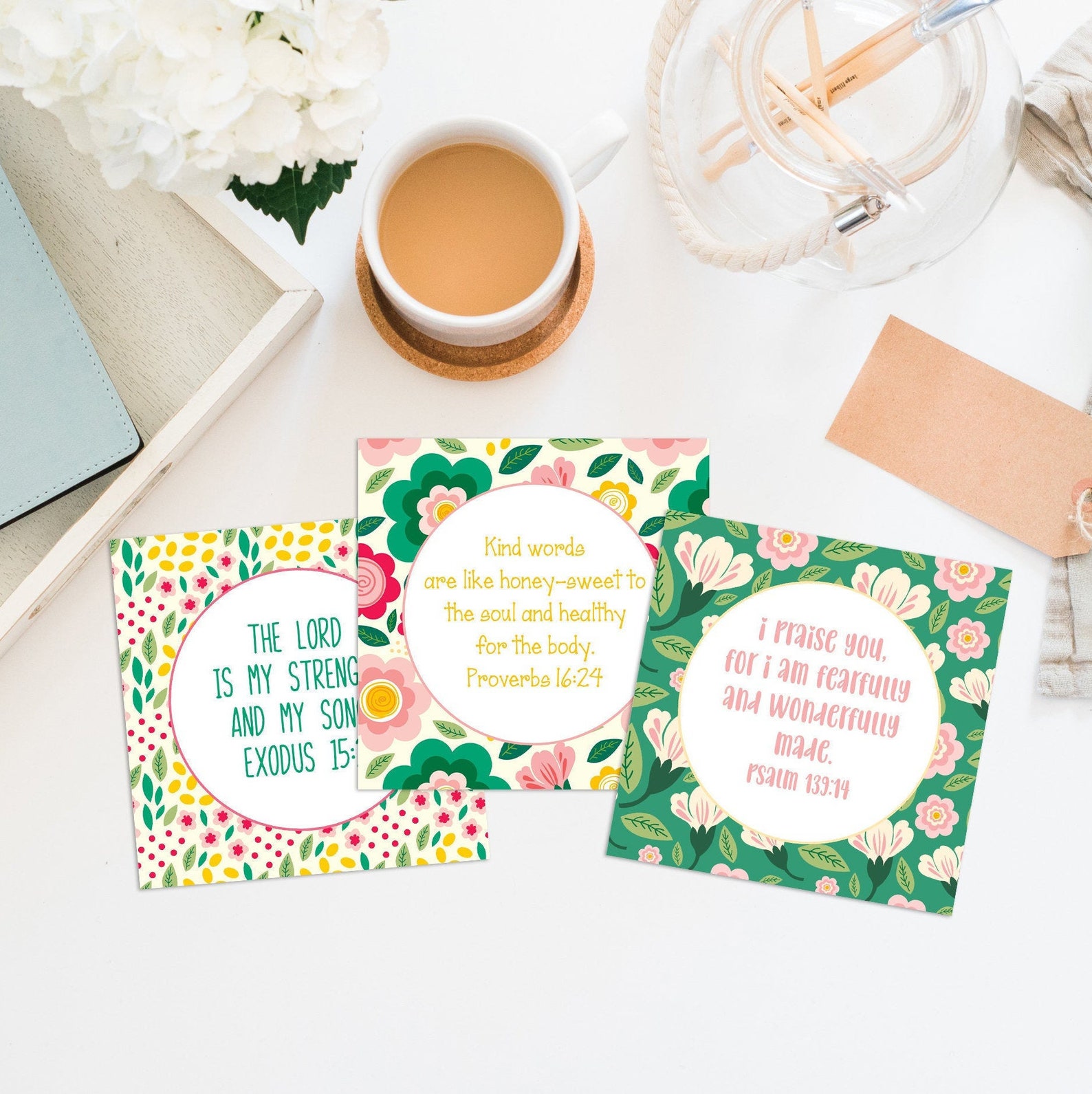 DIGITAL FILE Bible Verse Cards Printable Memory Verse Cards | Etsy