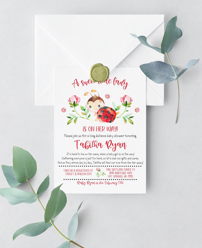 Baby Shower Thank You Cards Ladybug Thank You Cards Baby Shower Thank You Notes Thank You Card Notecards Ladybug Baby Shower Invitation
