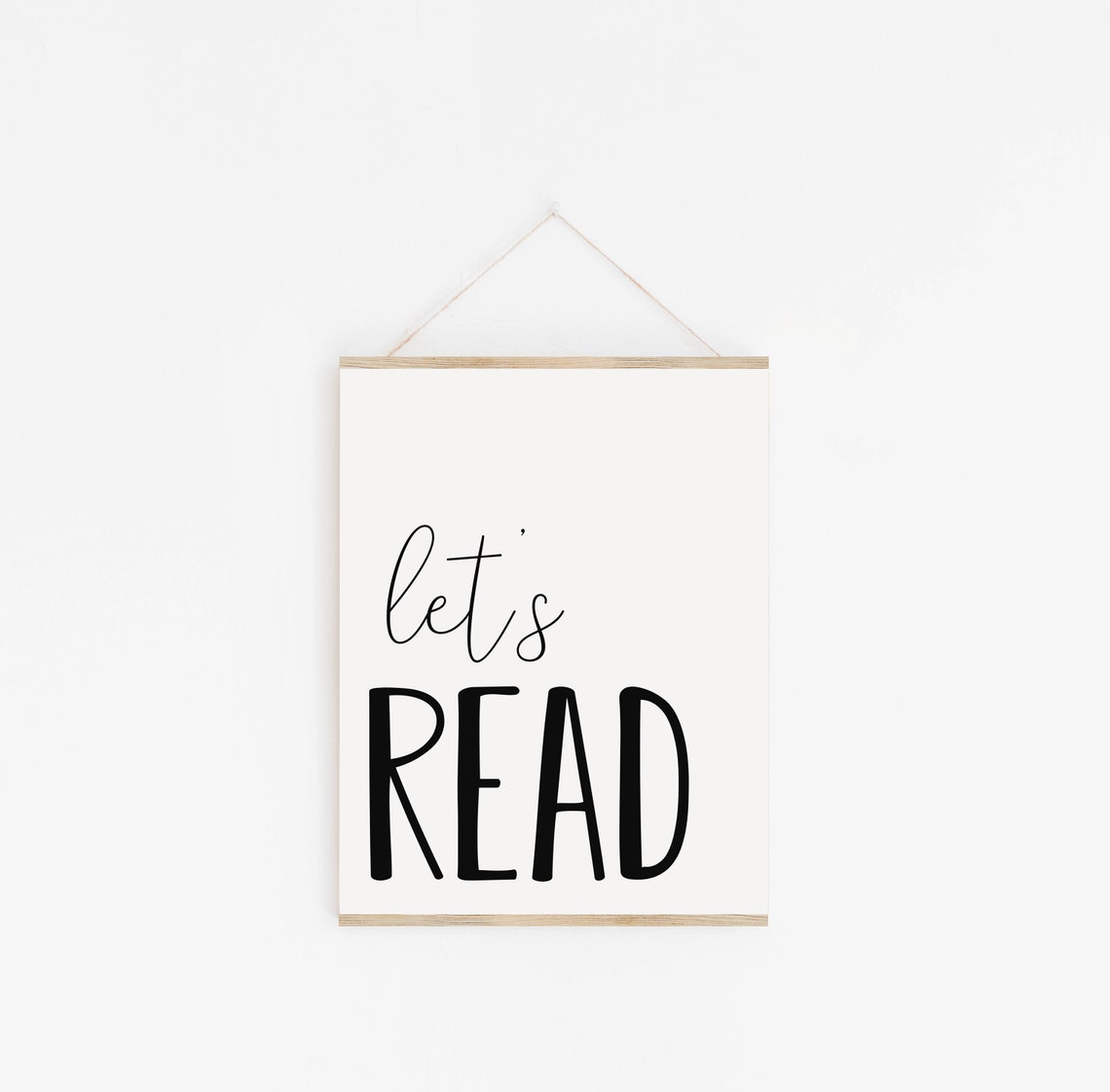 DIGITAL FILE Let's Read Print Let's Read Sign | Etsy