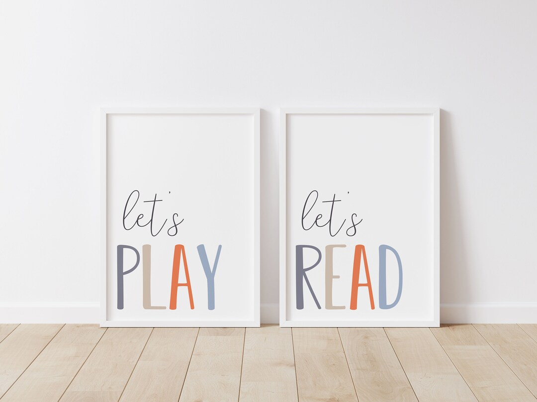 Set of 2 Prints Download, Playroom Printables, Kids Room Decor, Toddler ...