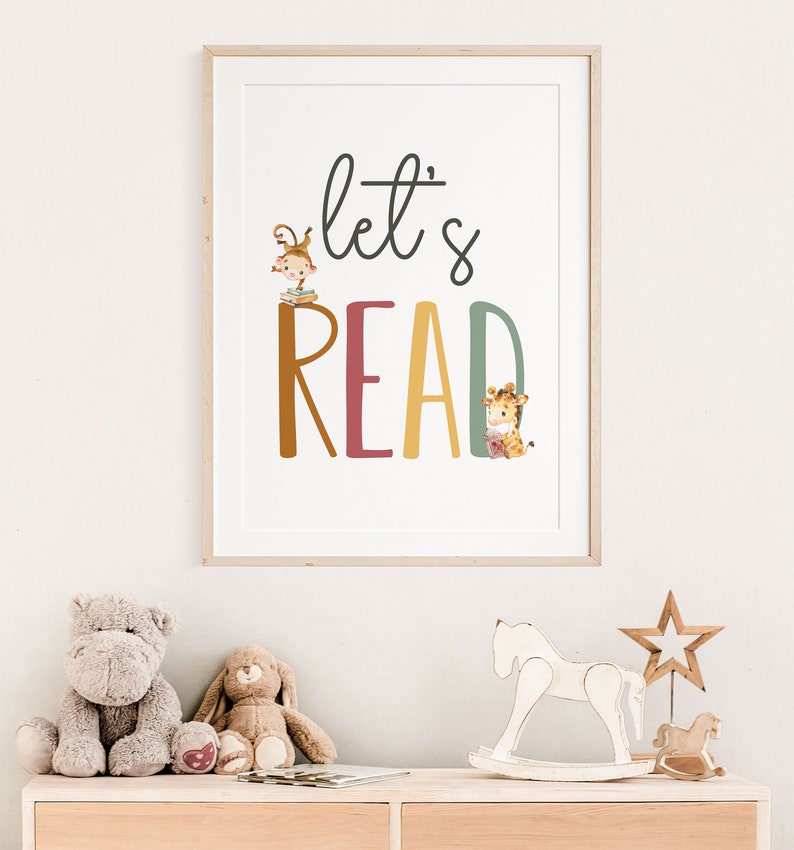 DIGITAL FILE Let's Read Print Let's Read Sign - Etsy