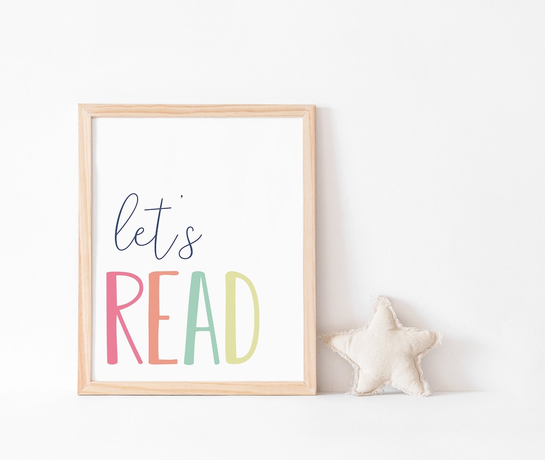 Let's Read Printable, Reading Sign, Classroom Printable, Homeschool ...
