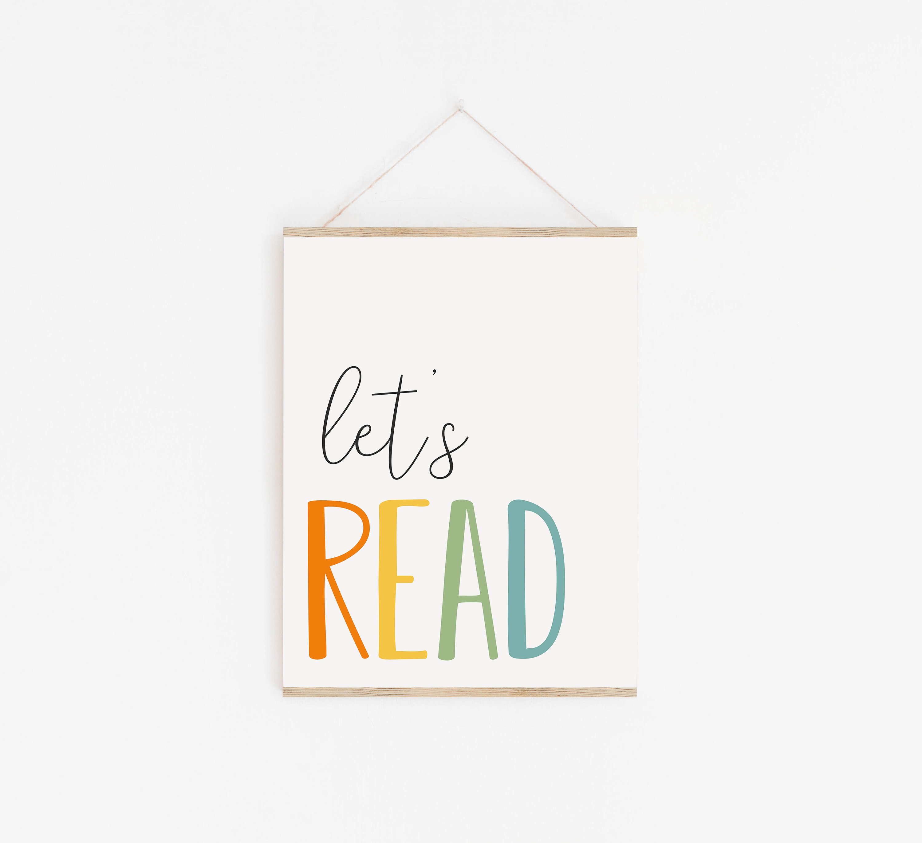 DIGITAL FILE Let's Read Print Reading Print for | Etsy