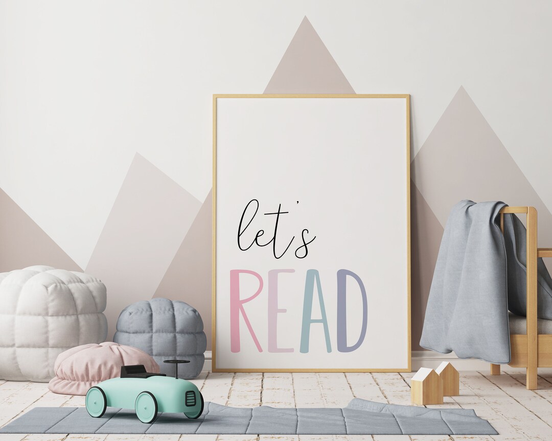 Let's Read Printable, Reading Sign, Classroom Printable, Homeschool ...