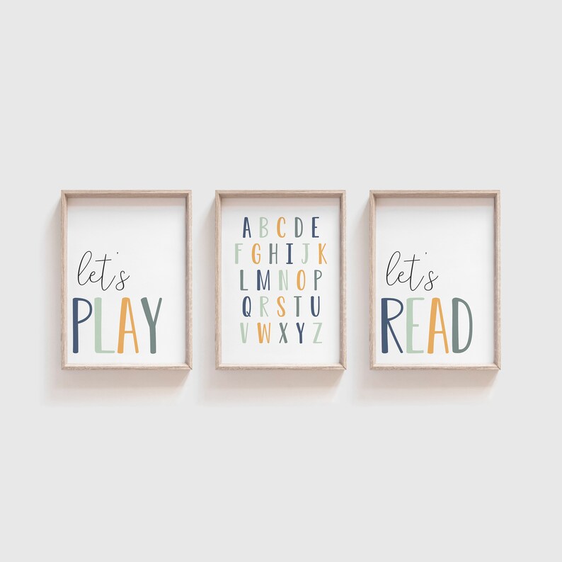 DIGITAL FILES Set of 3 Playroom Prints Playroom Wall Decor Etsy Canada