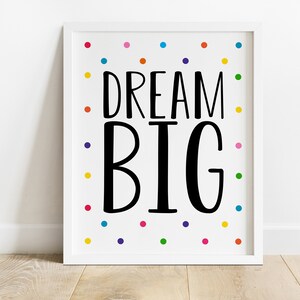 Dream Big Printable, Nursery Prints, Kid Decor, Toddler Room Prints ...