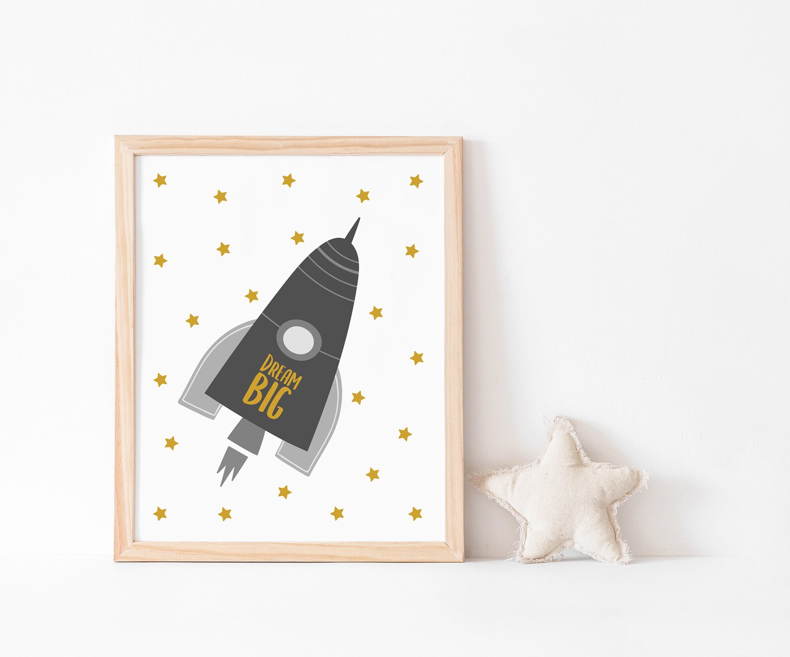 Dream Big Printable Rocket Ship Wall Art Rocket Ship Print Etsy