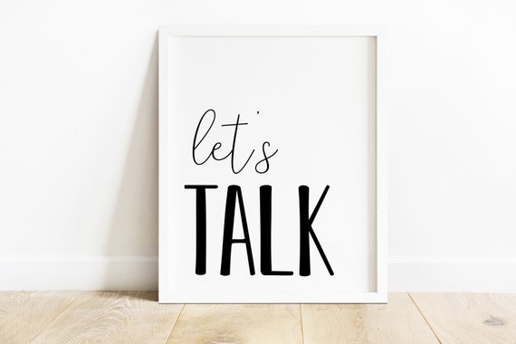 Let's Talk Poster: Speech Therapy Decor (Digital File)