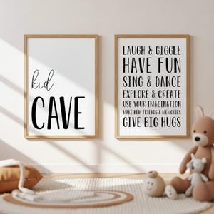 Muurkunstafdrukken speelkamer, kindergrotdecor (digitale download)