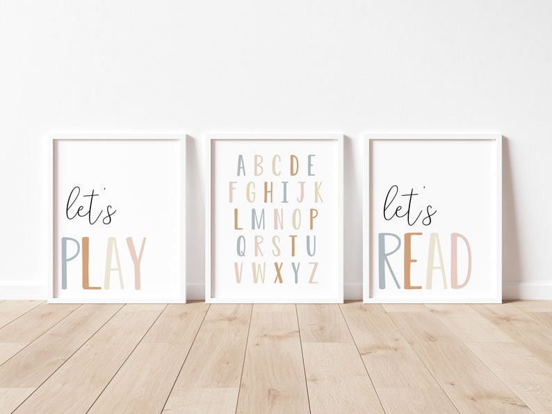 DIGITAL FILES, Set of 3 Playroom Prints, Playroom Wall Decor, Playroom Art, Kids Wall Decor, Toddler Room Decor, Toddler Playroom, TASH image 3