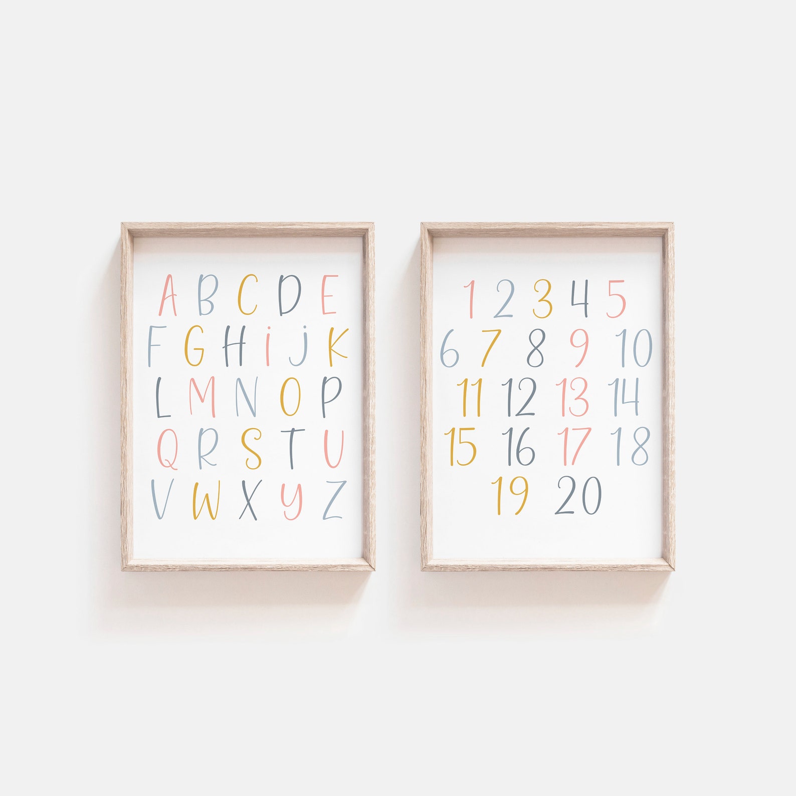 Alphabet Poster ABC Wall Art Alphabet Print Nursery Decor - Etsy