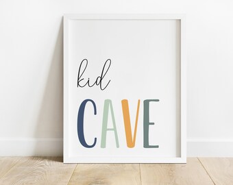 Kid Cave Printable, Playroom Wall Art, Kids Room Decor, Children Signs ...