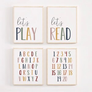 DIGITAL FILES, Playroom Wall Art, Playroom Wall Decor, Homeschool Posters, Homeschool Decor, Classroom Decor, Kids Room Decor, CREW